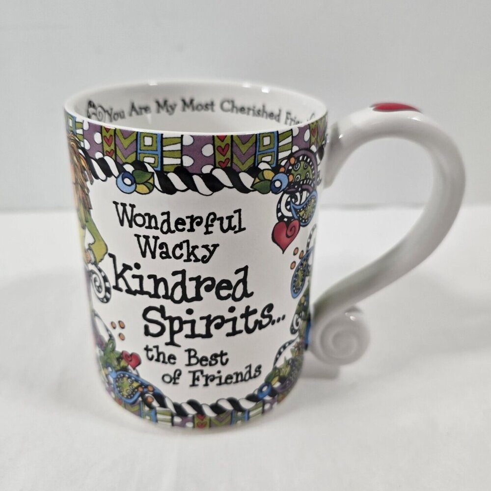 Kindred Spirits Best Friends Suzy Toronto Collectors Coffee Mug Heart Handle